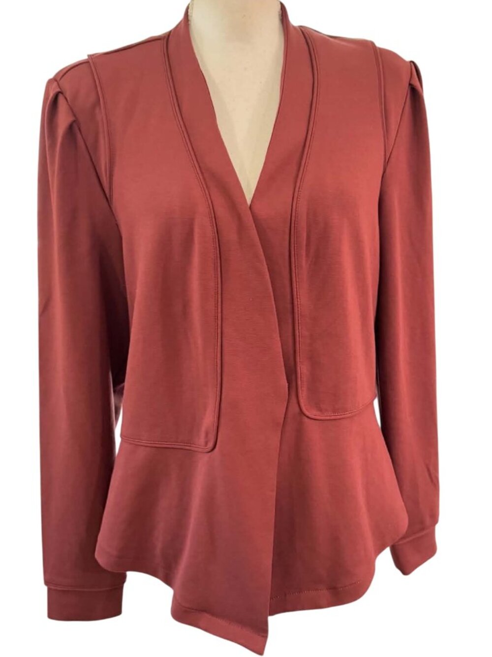 City Chic Piping Praise Ponté Knit Jacket NWT